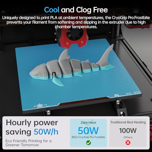Image of BIQU CryoGrip Pro Frostbite Build Plate for Voron 350 3D Printer | Cold Plate, Room Temperature Printing, Double-Sided Textured Sheet, 356 x 356mm, 1 Piece
