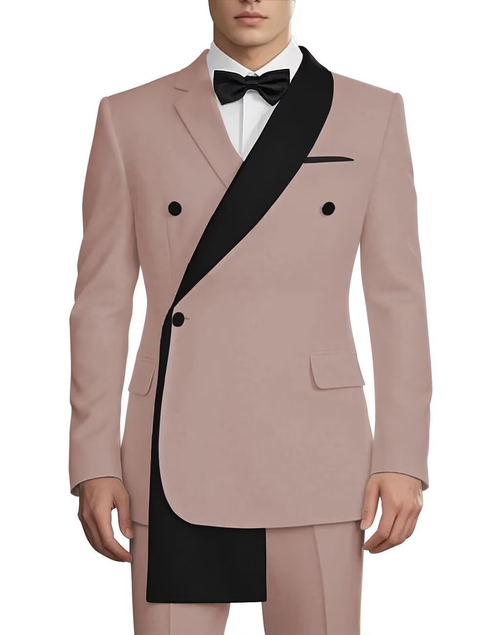 SHUZHXLZANGY Mens Tuxedo Suit Set 2 Piece Wedding Tuxedo for Men Prom Dinner Party