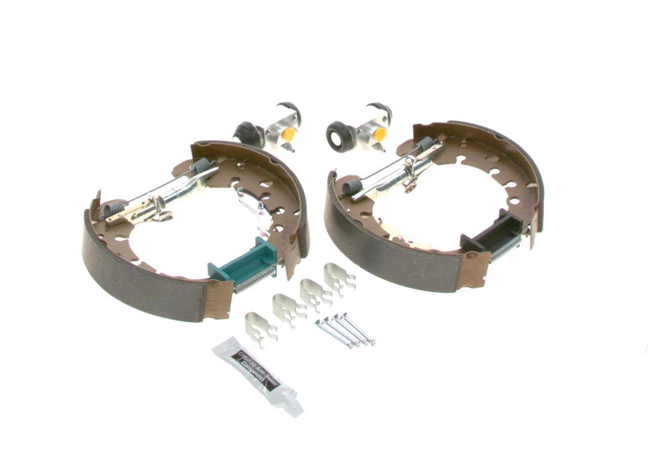 Bosch KS657 Kit Super Pro - Kit freno a tamburo posteriore - 1 set preassemblato, 2 cilindri freno a ruota, 4 ganasce freno