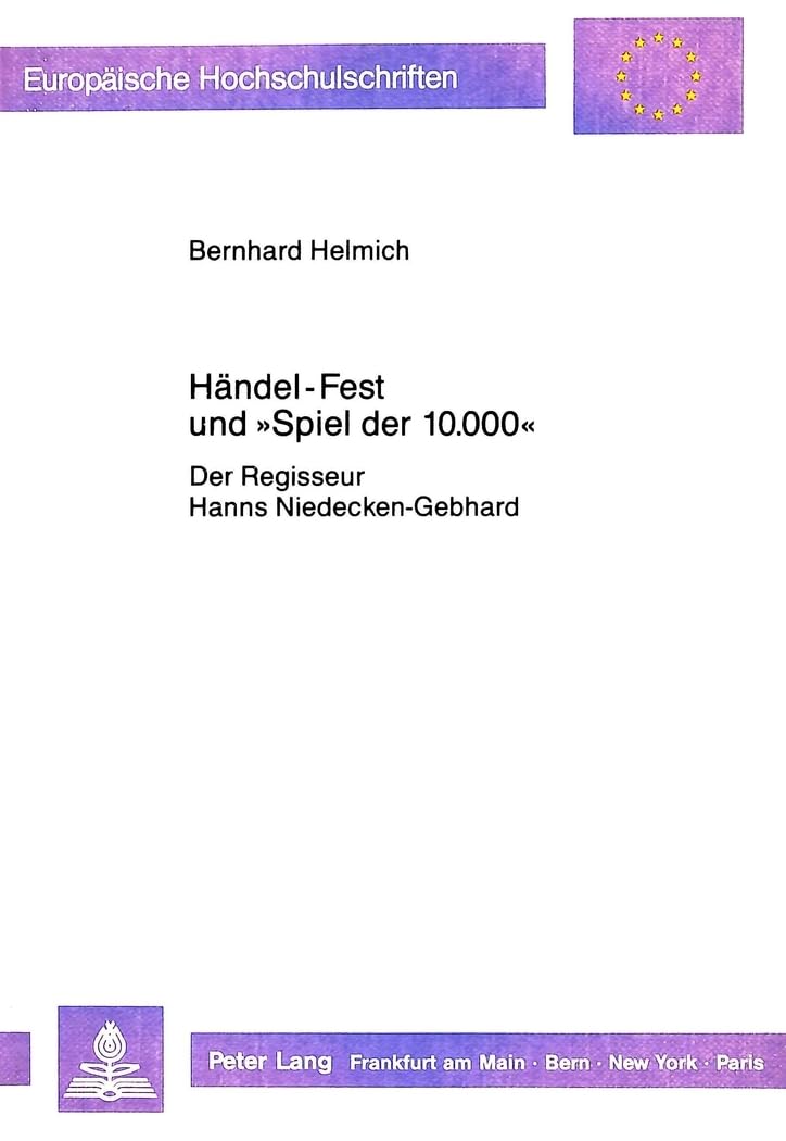Handel Fest Und Spiel Der 10000 album vinyle de musique classique allemande historique
