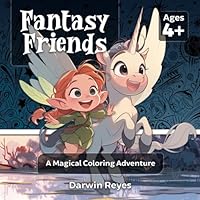 Cute Fantasy Creatures Coloring Book for Kids Ages 4 and Up: Fantasy Friends: Unicorns, Dragons, and Other Mythical Creatures (Kids Cute Coloring Book Series) B0D4SHZJ7R Book Cover