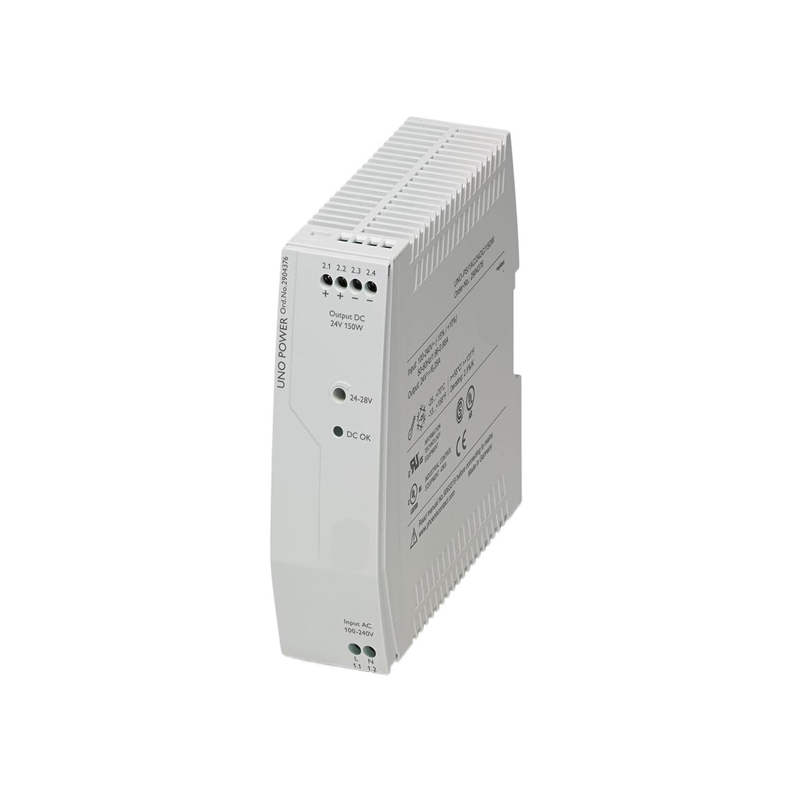 2904376 UNO-PS/1AC/24DC/150W Évitez les coupures avec cette alimentation stable