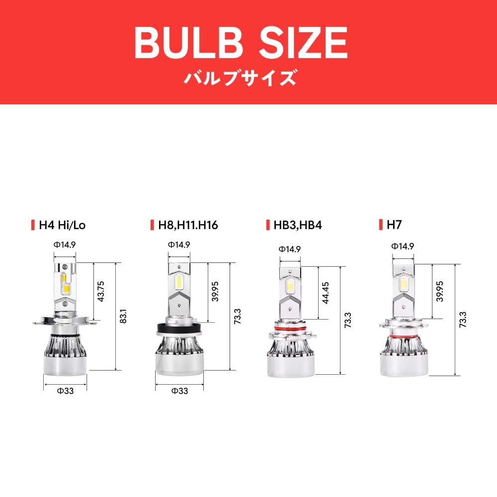 Faros LED Hid-Ya H4, súper brillantes, color blanco cálido/halógeno, inspección de vehículos_ - Imagen 9 de 9