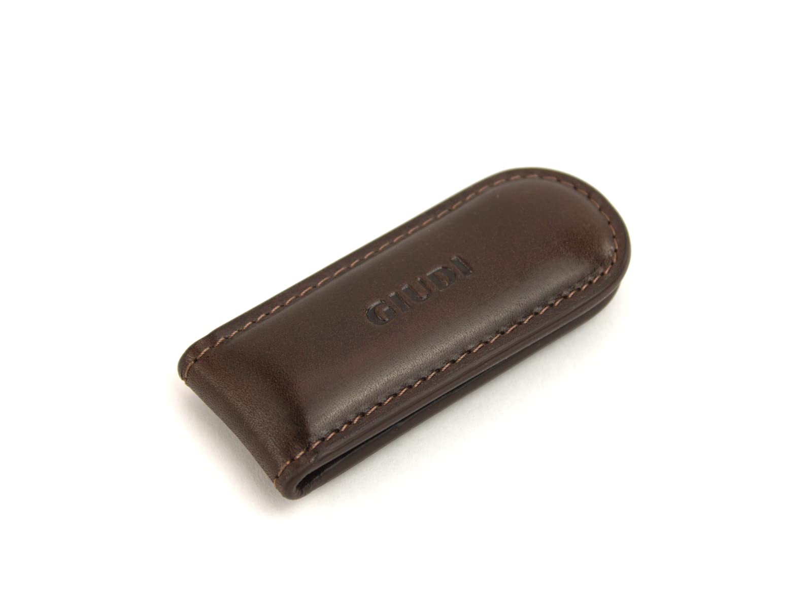 Giudi Luksusowy magnetyczny klips na pieniądze dla mężczyzn - Made in Italy - prawdziwa skóra bydlęca - smukły i minimalistyczny włoski design - silny magnes męski klips na pieniądze uchwyt na
