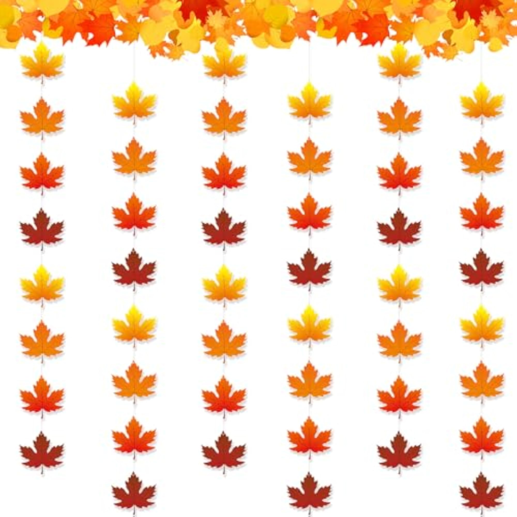 3 Pcs Fall Leaf Garland Artificial Autumn Decor