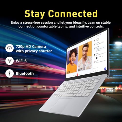 Image of ASUS Chromebook CX14 14.0 inch FHD Touchscreen Display (Intel Celeron N4500, 8GB RAM, 128GB eMMC SSD, Wi-Fi 6, BT 5.4, HD Webcam, Dockztorm USB HUB, Chrome OS) - Ideal for Everyday Value Use (Renewed)