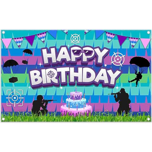 Monalivest 72x43inch Video Game Themed Birthday Backdrop