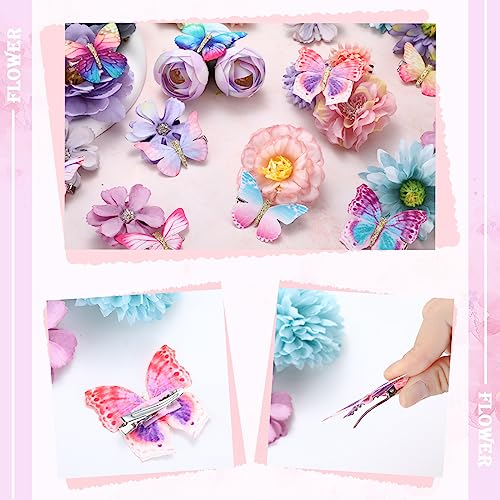 Accessoires pour cheveux réalistes faits main : 30 épingles fleurs Bencailor - 5