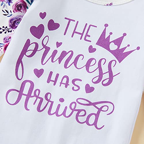 GRNSHTS Newborn Baby Girl Romper Infant Letter Print Jumpsuit Floral Bodysuit+Hat+Headband+Gloves Coming Home Clothes Outfits4