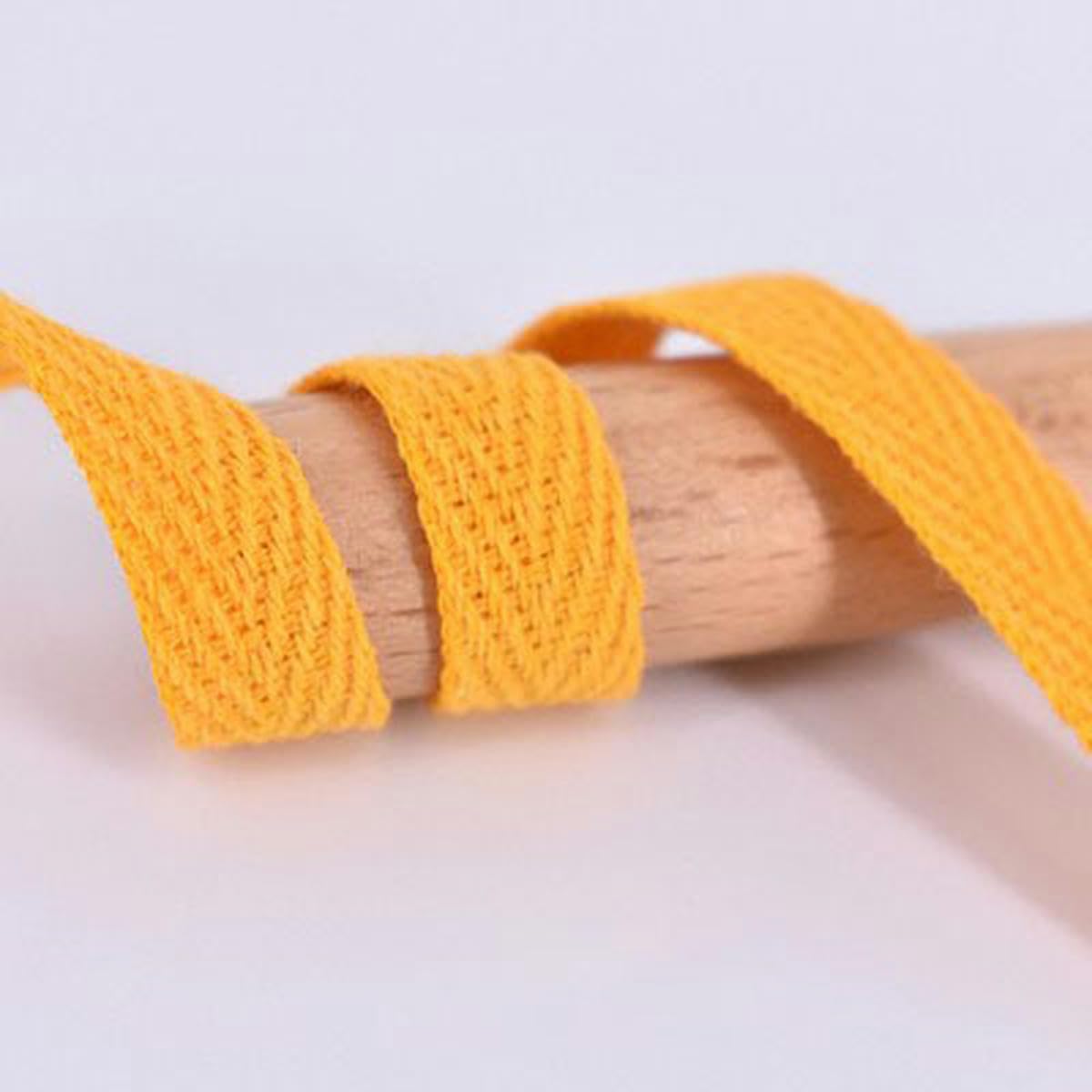 Cinta de espiga de 50 yardas Cinta de algodón Cinturón de alta tenacidad Bolsa Etiqueta Cinta Cinta de coser Encuadernación al bies Accesorios para manualidades DIY-Amarillo-5 cm