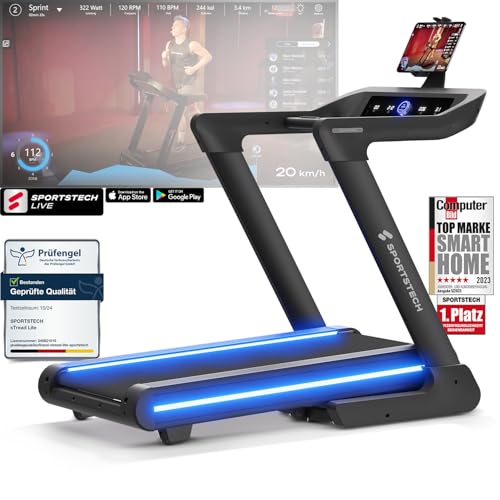 Sportstech Profi Laufband klappbar für Zuhause | Deutsche Qualitätsmarke | sTread Lite bis 20 km/h...