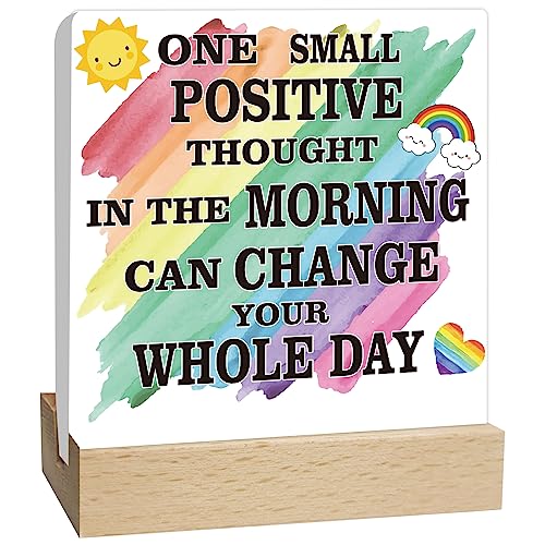 ORIGACH Positive Thought Office Decor, Inspirational Quotes Desk Decor for Women Girls Friends