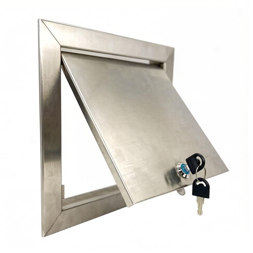Cadre acier inoxydable pour panneau d'accès sécurisé de cloison sèche 61x66 cm