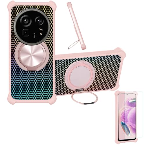 �Ή� Sharp Aquos R9 Pro �P�[�X Phone Case [1�� 9H+�d�x���� �K���X�t�B����][360°��]���X�^���h�A�}�O�l�b�g��]CX-08-FEN