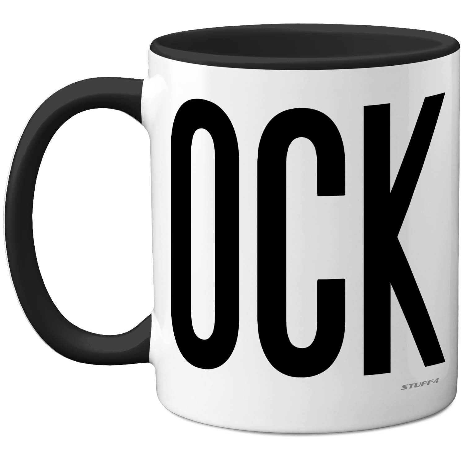 Stuff4 Men's Black Rude Gifts - C*Ck Mug - Funny Gifts For Wo From Friend Colleague, Swearing Birthday Presents, Fun Bday Presents, 11Oz Handle Ceramic Dishwasher Safe Premium Mugs