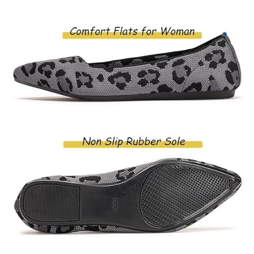 Image of Frank Mully Womens Pointed Toe Flats Knit Dress Shoes Comfort Women Shoes Softable