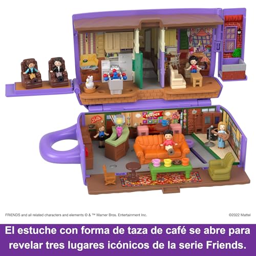 Polly Pocket Estuche de Friends HKV74 con 6 muñecos y 9 accesorios para coleccionistas 6