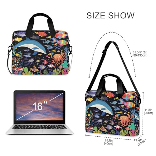 Maletín para laptop portátil 15.6 pulg con asa y correa miniatura 5
