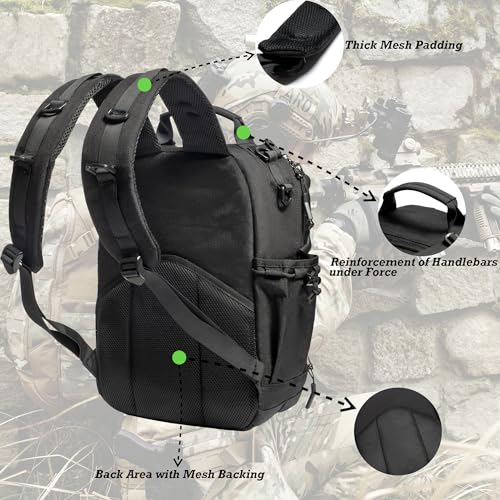 NICGID Tactical Military Backpack Daypack Molle Army Assault Pack Bug Out Bag Travel Fishing Hiking Trekking Rucksack4