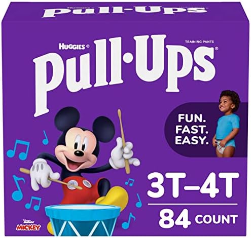 Pull-Ups Boys' Potty Training Pants, 3T-4T (32-40 lbs), 84 Count (Packaging May Vary)