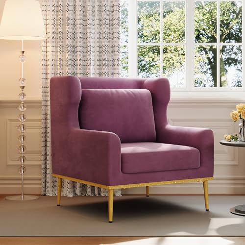 Sillón moderno terciopelo violeta