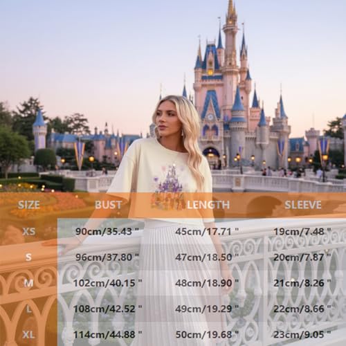 Image of Magical Crop Shirt for Women Magic Kingdom Princess Tshirt Funny Family Vacation Trip Tee Casual Holiday Top