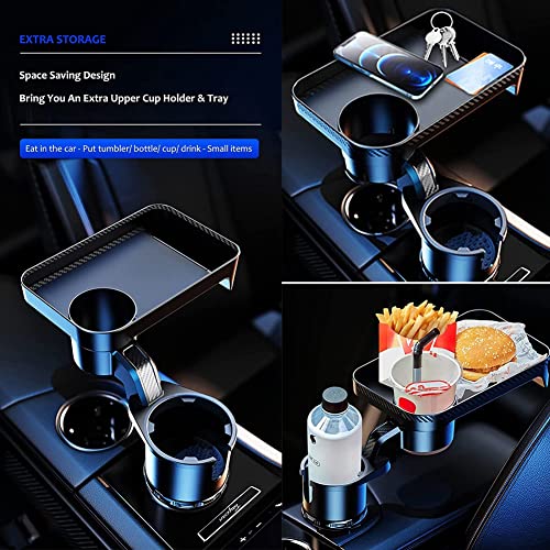 Bandeja portavasos para coche 3 en 1 ajustable con base giratoria miniatura 4