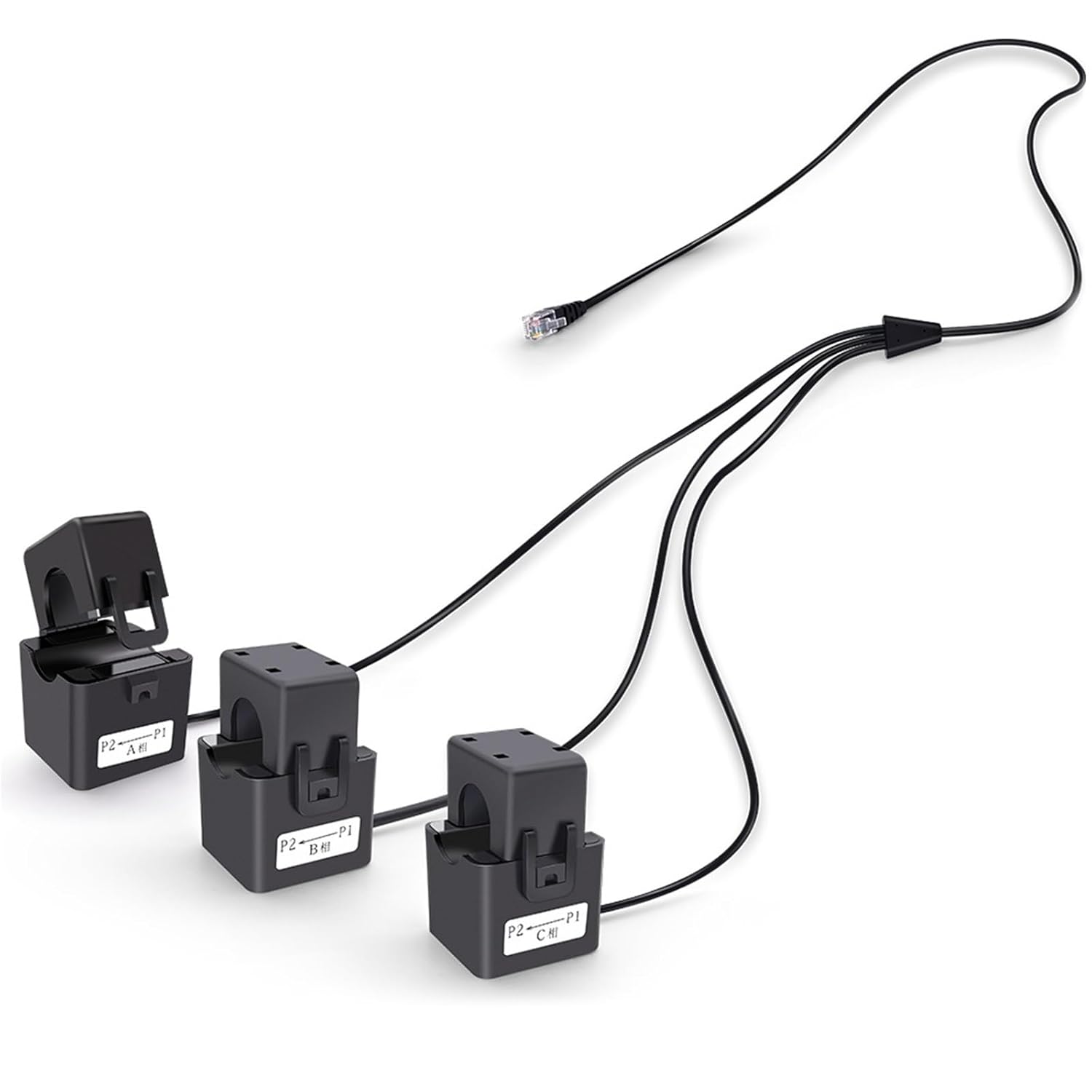 3 3 in 1 with RJ12 Low Voltage 60A Ac Ct Meters Clamp Sensors Current Transformer 5A 5mA/ 50A 25mA/60A 20mA 1Pcs(5A 5mA)