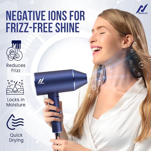 Image of Nexlev Just Style Pro Hair Dryer |2100 W for Quick & Easy Blowdry | Double Heat Protection Technology | 3 Heat Settings & Cool Shot Function For Salon-Like Styling at Home (HD-01)