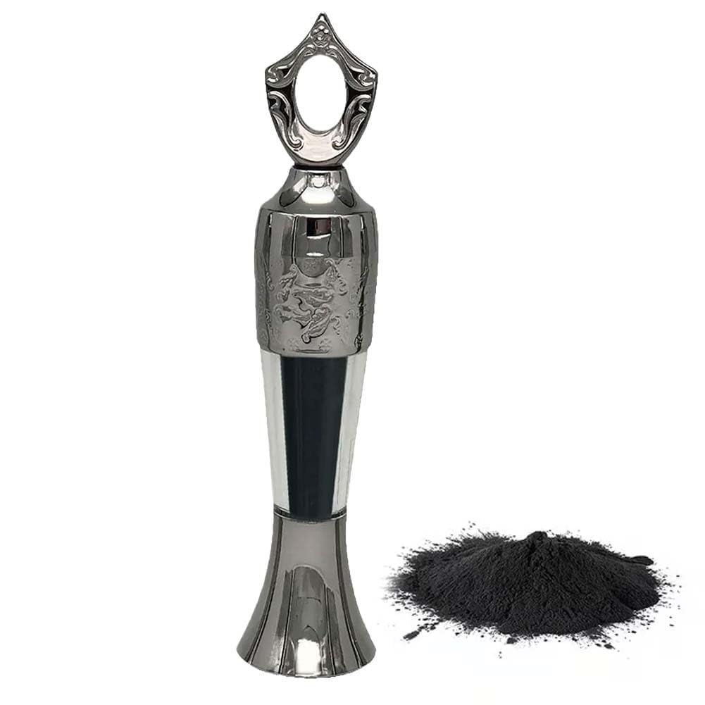 𝒌𝒐𝒉𝒍 Powder Eyeliner,100% Natural Egyptian 𝒌𝒐𝒉𝒍 Eyeliner–iInspired by Ancient Egyptian Beauty, Handmade Waterproof Long-Lasting Natural Traditional -Silver black(7-14 days delivery)
