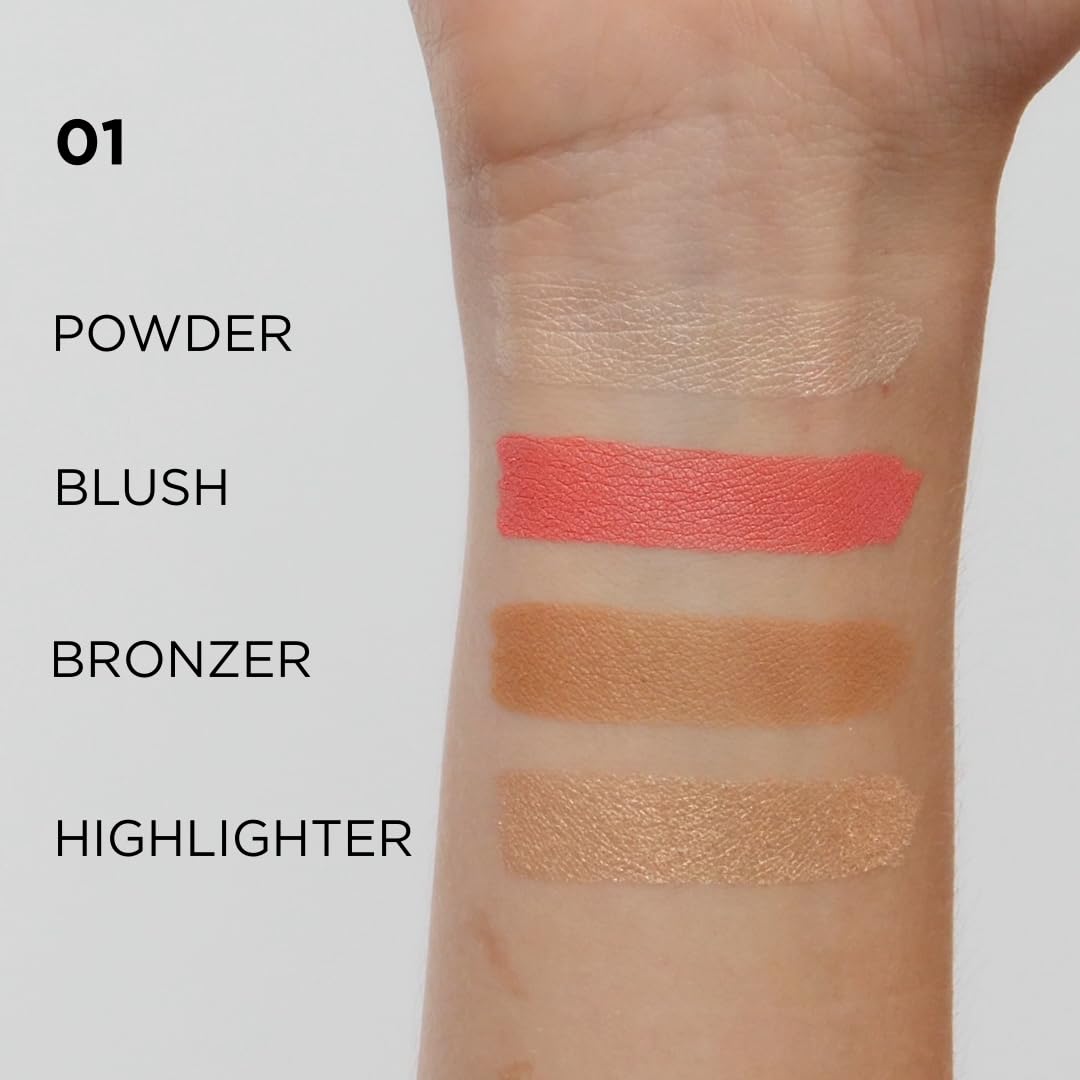 Eveline Cosmetics Wonder Match 4-in-1 Face Contouring Palette, Bronzer, Blush, Highlighter, and Finishing Powder - Image 3