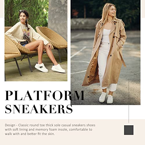 Jeossy Women's Platform Chunky White Casual Sneakers, Comfort 8028 Trendy Sneakers So Light Weight3