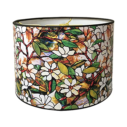 Image of Royal Designs, Inc. Trendy Decorative Handmade Drum Shade, Made in USA, 10in, HBC-8033-10, Magnolia