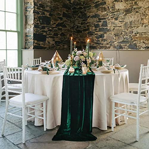 Luxurious Velvet Table Runner, 5 Pack 10Ft Wedding Reception Decorations, 20X120Inch Soft Velvet Fabric, Table Linen Overlay, Wedding Table Runners #TOP1
