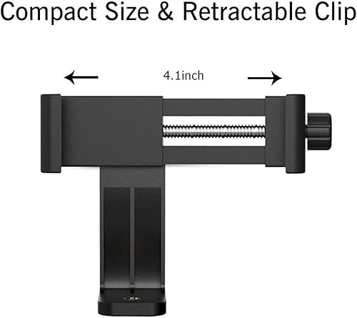 Miniatura 3 de Alphx - Juego de adaptador universal para trípode para teléfono celular, compatible con iPhone, Samsung y todos los teléfonos, gira vertical y
