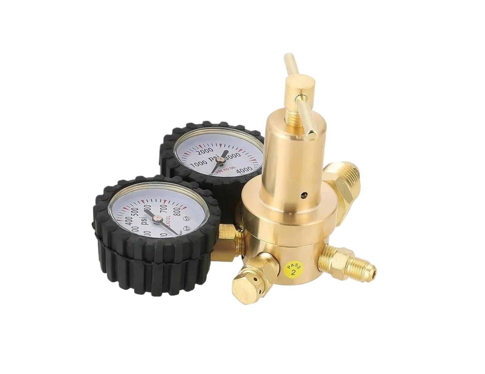 Vmvud One Color 800Psi High-Pressure All Copper Nitrogen Oxygen Pressure Reducing Valve Pressure Gauge Nitrogen Valve Pressure Reducer 1.5M Pipe