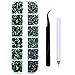 2000 Pieces Flat Back Gems Rhinestones 6 Sizes (1.5-6 Mm) Round Crystal Rhinestones with Pick up Tweezer and Rhinestones Picking Pen for Crafts Nail Clothes Shoes Bags DIY Art (Green)