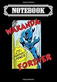  Notebook: Marvel Black Panther Vintage Comic Poster Graphic, Journal 6 x 9, 100 Page Blank Lined Paperback Journal/Notebook