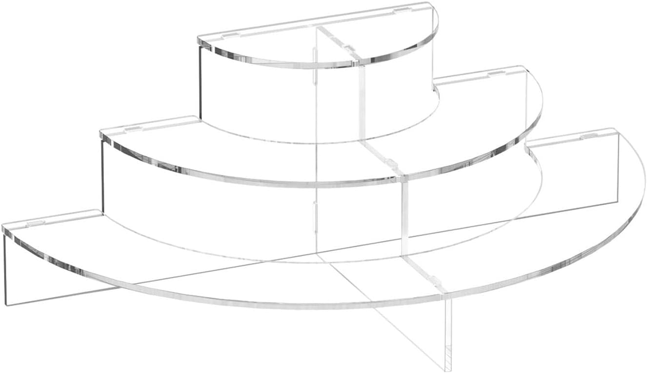 KASTWAVE Acrylic Risers Display Stand, Cupcakes Dessert Table Display Stands, Thickened To 5mm Acrylic Food Display Stands, for Collectibles Display, Jewelry, Food, Cupcake, Dessert Risers Shelf
