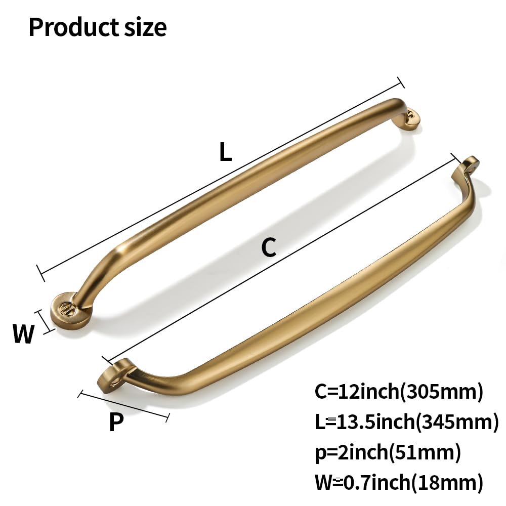 KHTUMEWARE-80338 Champagne Bronze Appliance Pulls CTC 12 in (305 mm) in Champagne Bronze — KHTUMEWARE