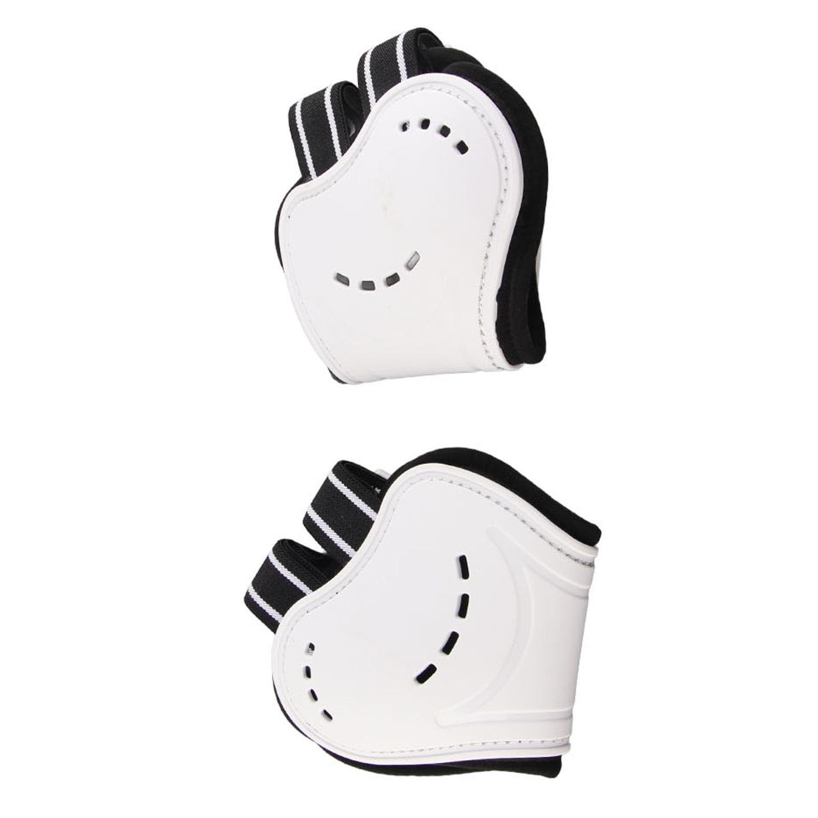 TOPINCN Botas de Menudillo de Caballo, Botas de Patas Traseras Resistentes a Impactos de Caballo Blanco para Equipo de Caballo (Grande)