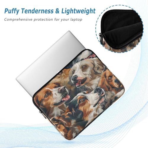 Funda para portátil 13-14 pulgadas con diseño de perros miniatura 5