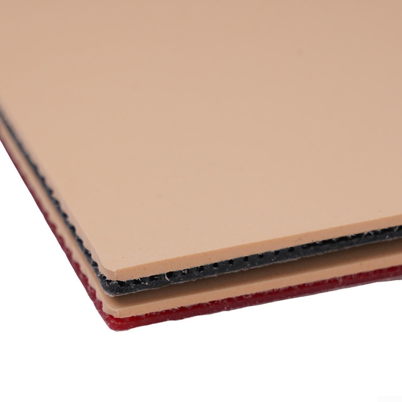 Besttoolifes Set di fogli di gomma per racchetta da ping pong, copertura di ricambio professionale ad alta velocità di controllo, spessore 2,1 mm, confezione da 2, rosso, nero e rosso