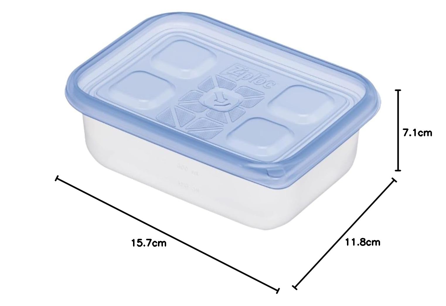 Amazon｜【まとめ買い】ジップロックコンテナー 長方形 480ml 2