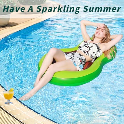 ACTOYS Luftmatratze Pool, Wassermatratze, 63 Zoll, Schwimmmatratze, Luftmatratze Meer, Pool Matratze, Schwimmmatte, Schwimminsel, Wasserspielzeug (Avocado)