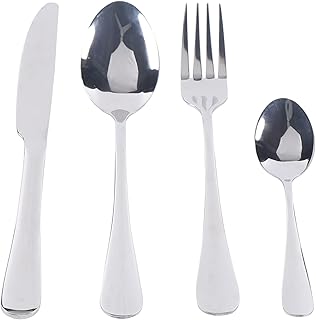 CLEADONG Cutlery Set for 12 People, 24-Piece Stainless Steel Cutlery Set, Highly Polished Cutlery Set with Steak Knife, Knife, Fork Spoon, Dishwasher Safe