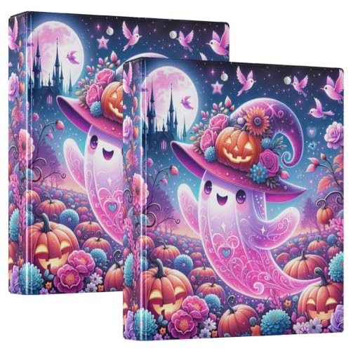 Classeur 3 anneaux Halloween avec porte-bloc pour organiser vos cours à l'université