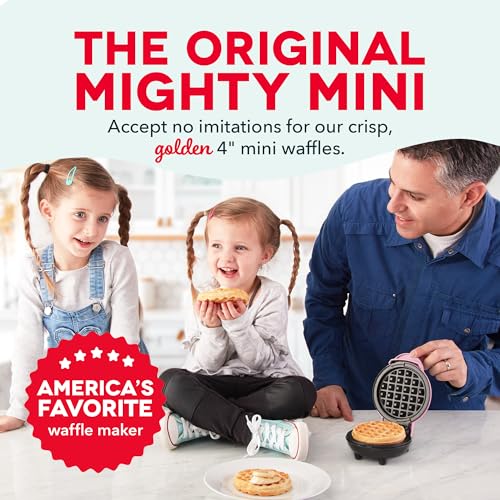 DASH Mini Maker for Individual Waffles, Hash Browns, Keto Chaffles with Easy to Clean, Non-Stick Surfaces, 4 Inch, Pink - Image 3