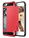 iPhone 5S Case, iPhone 5 Case, Vofolen Impact Resistant iPhone 5S Wallet Case Hybrid Bumper Armor Snap-on Black Soft Rubber Cover Protective Shell Card Holder for iPhone 5 5S - Red