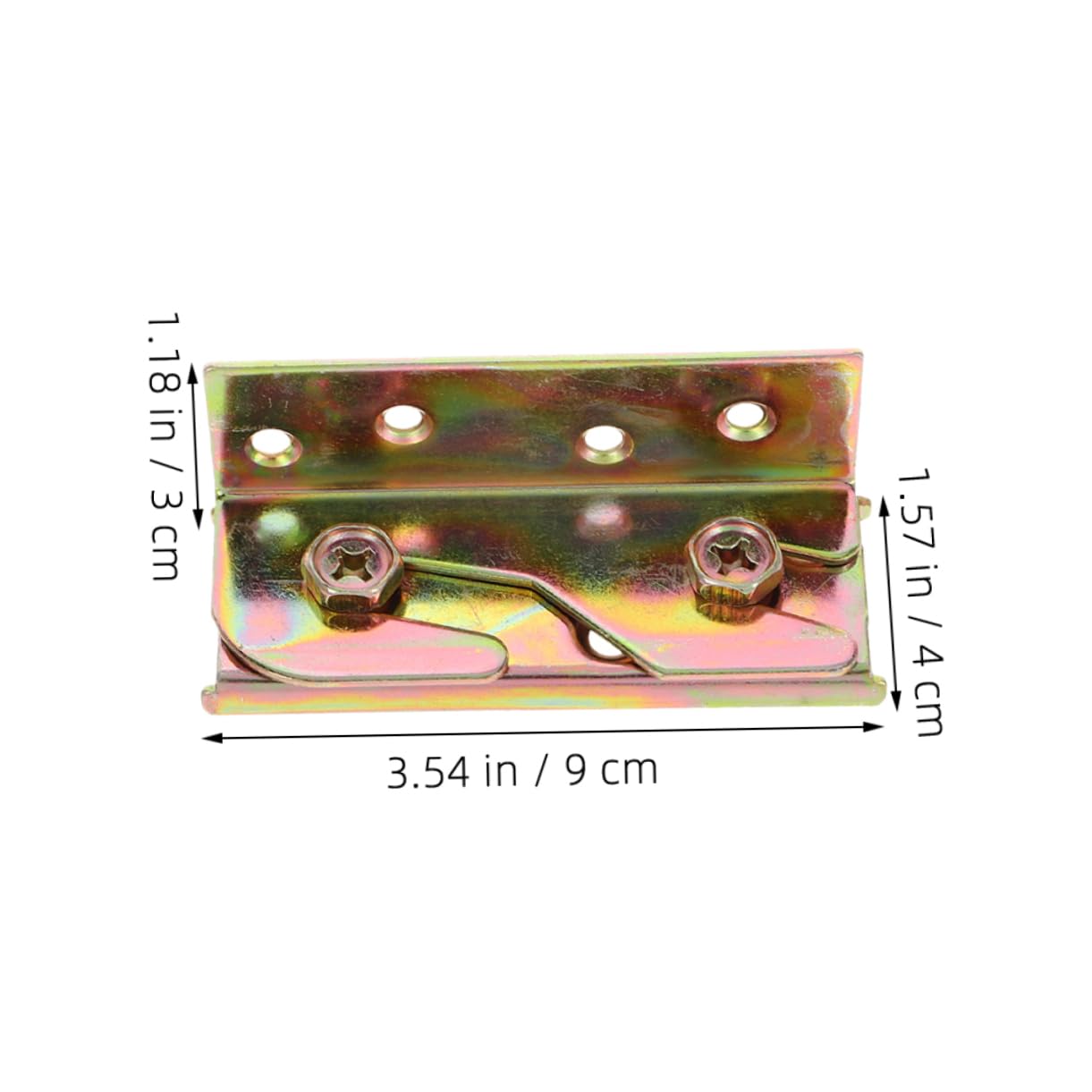 ULTECHNOVO 12pezzi Kit di Ferramenta per Sponde del Letto in Ferro da Staffe di Collegamento per Telaio del Letto con Viti per Montaggio Fai da Te Accessori Invisibili per Supporto Robusto